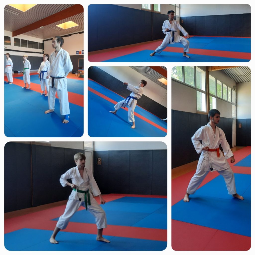 Photos lors du passage du Kihon pour le passage de grade du 03/06/2023